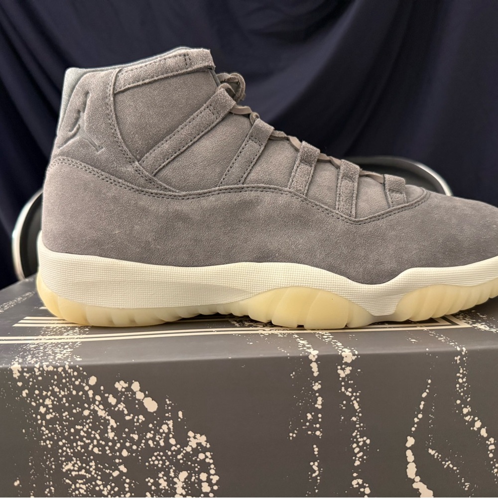 Jordan Gray Suede High-Top Sneakers
